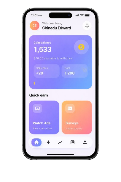 Earnely app screenshot